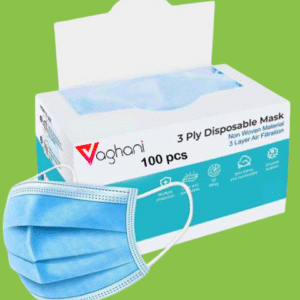 Vaghani 3 Ply Polluation Mask 50 Pcs ( Blue )( 75 Gsm )( Export )(Blue, Free Size, Pack of 50, 3 Ply)