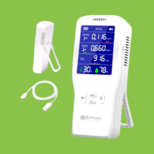Brithora Air Quality Meter | PM2.5, HCHO, TVOC, AQI Monitor